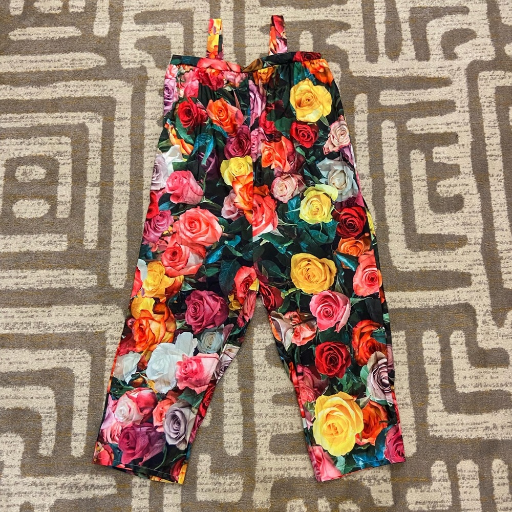 Silky floral jumpsuit